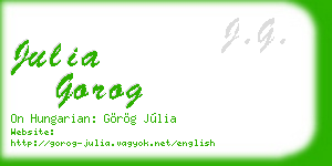 julia gorog business card